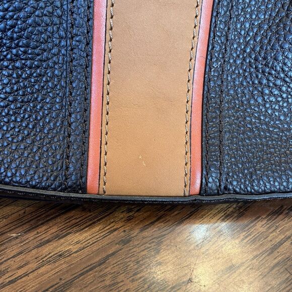 Burberry Calf Leather Dark Brown Wristlet Zip Unisex Handbag Clutch Pouch Bag - Picture 9 of 16